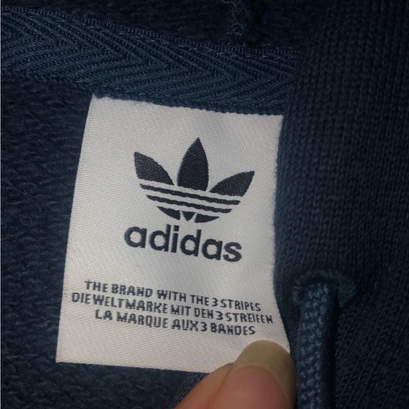 Adidas 3 stripe cropped hoodie - Picture 3 of 4